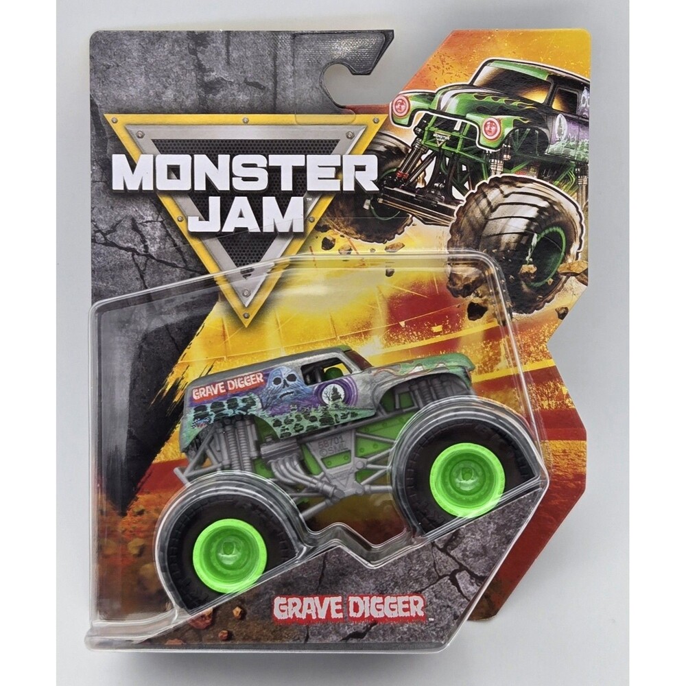 Spin Master Monster Jam Grave Digger 2025 Series 1 Silver 1:64 Diecast Truck